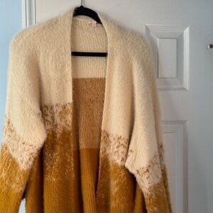 Boot Barn / Mystree Cream and Brown Gradient Cardigan